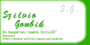 szilvio gombik business card